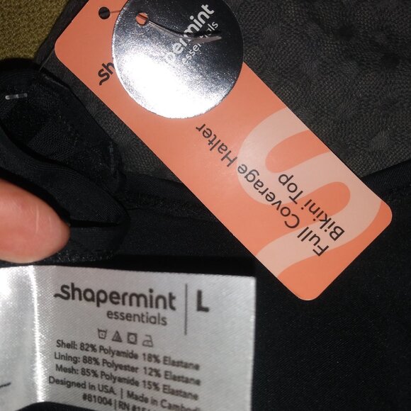 New Shapermint Essentials Full Coverage Bikini Top + High-Waisted Bottom - Large - Picture 8 of 9